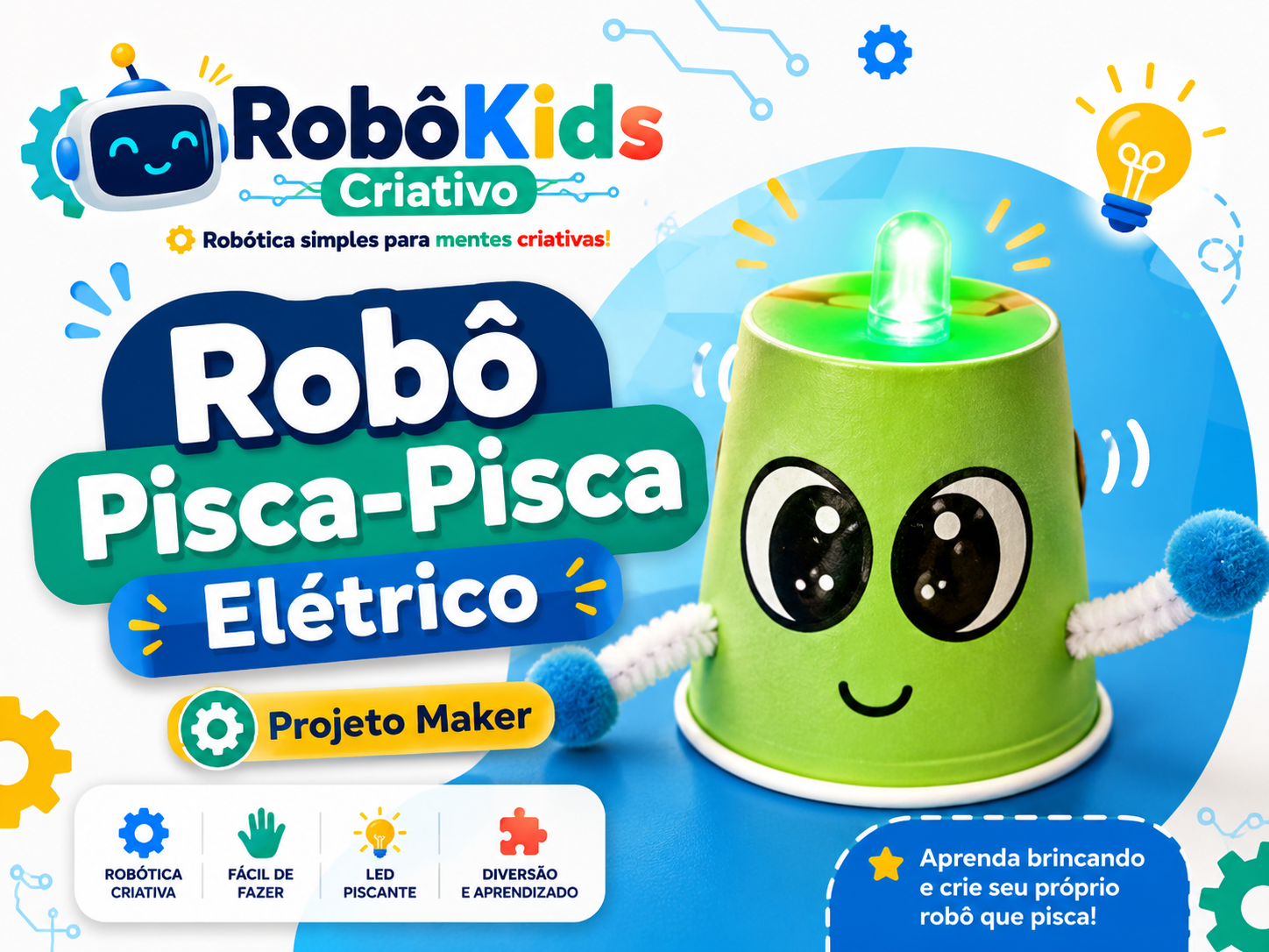 Robô Pisca-Pisca Elétrico